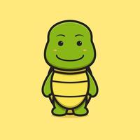 schattige schildpad dier mascotte karakter cartoon pictogram vectorillustratie vector