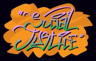 sociaal gerechtigheid digitaal straat kunst taggen typografisch helling vector ontwerp