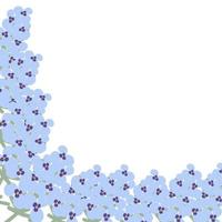 abstract hoek kader van bloem elementen in modieus zacht paars tinten. copypase. levensstijl. eps vector