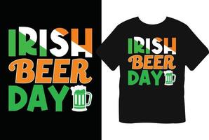 Iers bier dag st Patrick dag t-shirt ontwerp vector