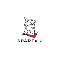 spartaans gemakkelijk logo ontwerp vlak vector