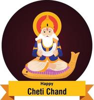 gelukkig cheti chand Jayanti jhulelal Jayanti heer cheti chand vector illustratie
