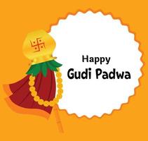 gelukkig gudi padwa maharashtra nieuw jaar festival vector illustratie