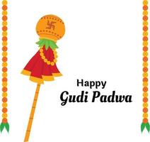 gelukkig gudi padwa maharashtra nieuw jaar festival vector illustratie