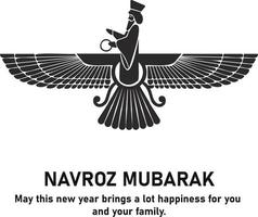 gelukkig parsi nieuw jaar navroz mubarak viering vector illustraties