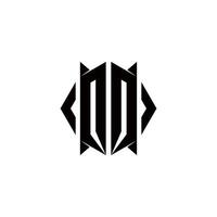 qq logo monogram met schild vorm ontwerpen sjabloon vector