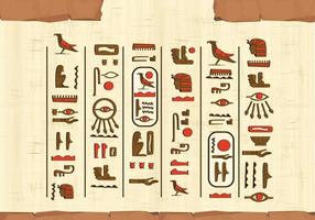 oude Egypte papyrus kader, grens tekenfilm vector