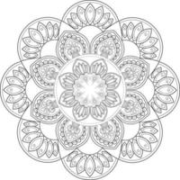 schets mandala voor kleur boek. decoratief ronde ornament. anti stress behandeling patroon. weven ontwerp. vector