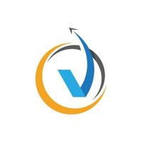 v brief logo sjabloon vector