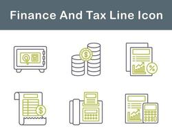 financiën en belasting vector icoon reeks