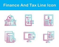 financiën en belasting vector icoon reeks