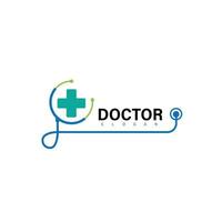 Gezondheid dokter logo medisch zorg bedrijf vector
