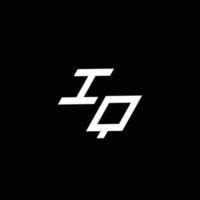 iq logo monogram met omhoog naar naar beneden stijl modern ontwerp sjabloon vector