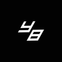 yb logo monogram met omhoog naar naar beneden stijl modern ontwerp sjabloon vector