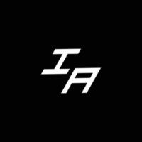IA logo monogram met omhoog naar naar beneden stijl modern ontwerp sjabloon vector
