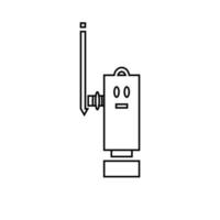 USB antenne illustratie, geschikt voor symbool of icoon telecommunicatieverbinding vector