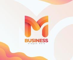 realistisch modern brief m logo sjabloon ontwerp, premie hoge kwaliteit ontwerp concept, premie vector. uitstekend digitaal creatief minimaal brief m logo ontwerp. vector