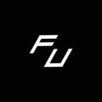 fu logo monogram met omhoog naar naar beneden stijl modern ontwerp sjabloon vector