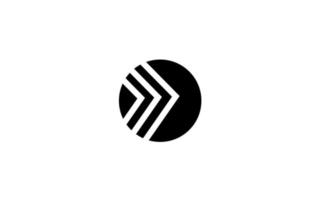 zwart wit meetkundig O alfabet brief logo icoon ontwerp. creatief sjabloon voor bedrijf en bedrijf vector