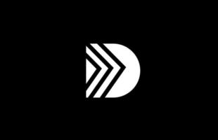 d alfabet brief logo icoon ontwerp met meetkundig lijnen. creatief sjabloon voor bedrijf en bedrijf vector