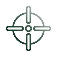 doelwit icoon helling groen wit stijl leger illustratie vector leger element en symbool perfect.