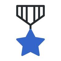 medaille icoon duotoon grijs blauw stijl leger illustratie vector leger element en symbool perfect.