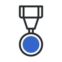 medaille icoon duotoon grijs blauw stijl leger illustratie vector leger element en symbool perfect.