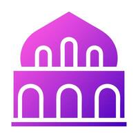 moskee icoon solide helling roze stijl Ramadan illustratie vector element en symbool perfect.