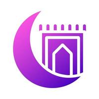 tapijt icoon solide helling roze stijl Ramadan illustratie vector element en symbool perfect.