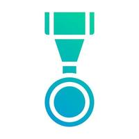 medaille icoon solide helling groen blauw stijl leger illustratie vector leger element en symbool perfect.