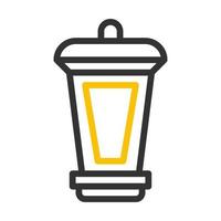lantaarn icoon duokleur grijs geel stijl Ramadan illustratie vector element en symbool perfect.