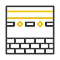 kaaba icoon duokleur grijs geel stijl Ramadan illustratie vector element en symbool perfect.