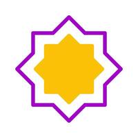 decoratie icoon duotoon Purper geel stijl Ramadan illustratie vector element en symbool perfect.