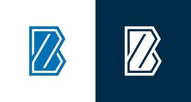 modern futuristisch letter b en z monogram. eerste b, z letterteken logo sjabloon vector