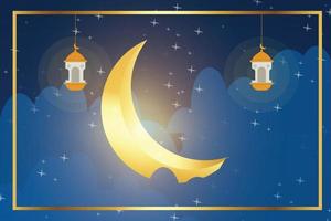 illustratieontwerp om de maand ramadan te vieren vector