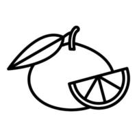 mandarijn- icoon stijl vector