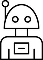 robot pictogramstijl vector