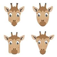 set cartoon giraffen. vector