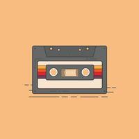 retro audio cassette retro rood 90s 80s nostalgie vector