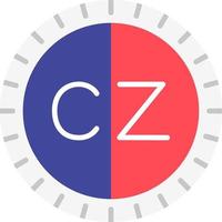 Tsjechisch republiek wijzerplaat code vector icoon