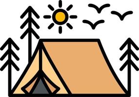 camping tent vector icoon