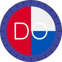 dominicaans republiek wijzerplaat code vector icoon