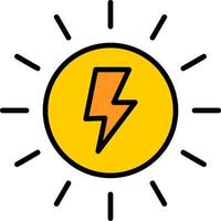 zonne- macht vector icoon