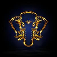 gouden olifant symbool vector