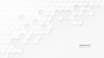 abstracte moderne zeshoek achtergrond. witte en grijze honing patroon geometrische textuur. vector kunst illustratie