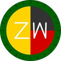 Zimbabwe wijzerplaat code vector icoon