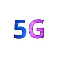 5g technologie lettertype vector