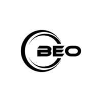 beo brief logo ontwerp in illustratie. vector logo, schoonschrift ontwerpen voor logo, poster, uitnodiging, enz.