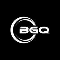 bgq brief logo ontwerp in illustratie. vector logo, schoonschrift ontwerpen voor logo, poster, uitnodiging, enz.