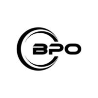 bpo brief logo ontwerp in illustratie. vector logo, schoonschrift ontwerpen voor logo, poster, uitnodiging, enz.